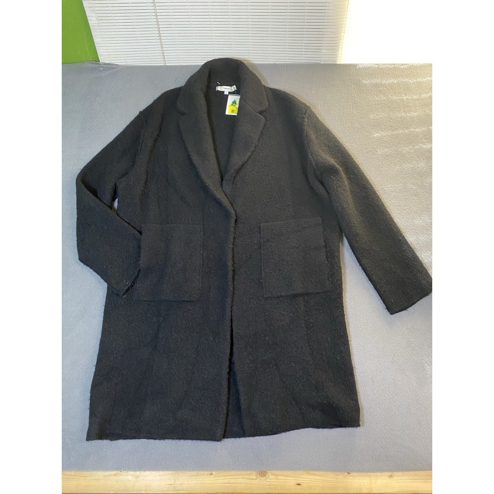 Vince. Women's Oversized Small* Merino Wool & Alpaca + Long Cardigan Black Soft